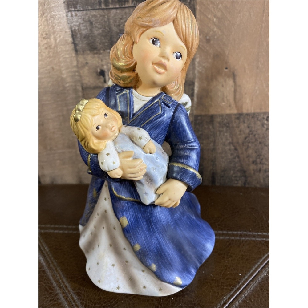 Goebel Germany 8 Inch Winged‎ Angel Holding Baby Doll Figurine 41-094